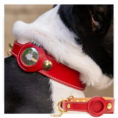 Leather AirTag Pet Collar