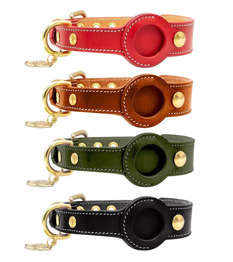 Leather AirTag Pet Collar